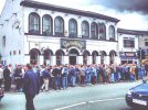 the clarence with blues outside last game maine road 2003.JPG